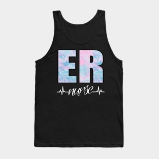 ER Nurse Heartbeat Swirl Tank Top